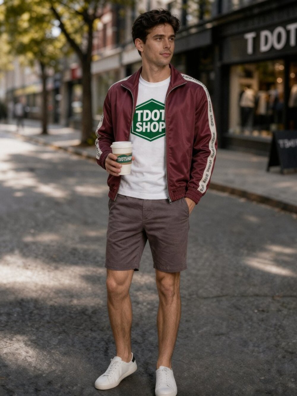 REPRESENT Regular Fit Track Jacket TAWNY L